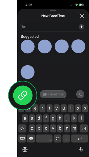 FaceTime step 1