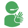 Icon of an sign language interpreter