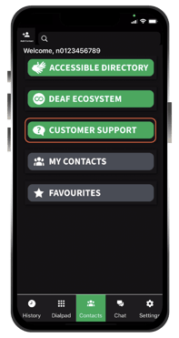 Step 01: click "Customer support" button Step 01: click "Customer support" button