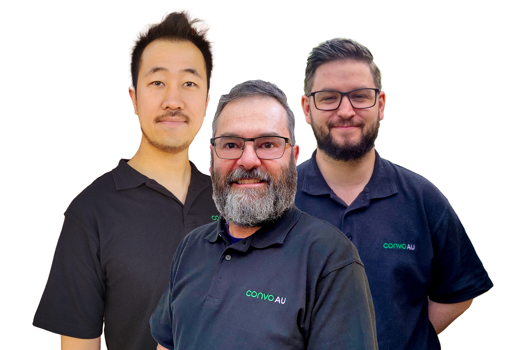A group photo of customer support team.
