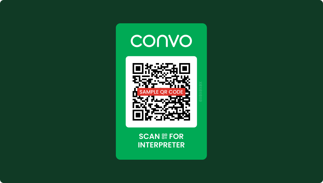 Display a sample QR code sticker with a dark green background. Display a sample QR code sticker with a dark green background.