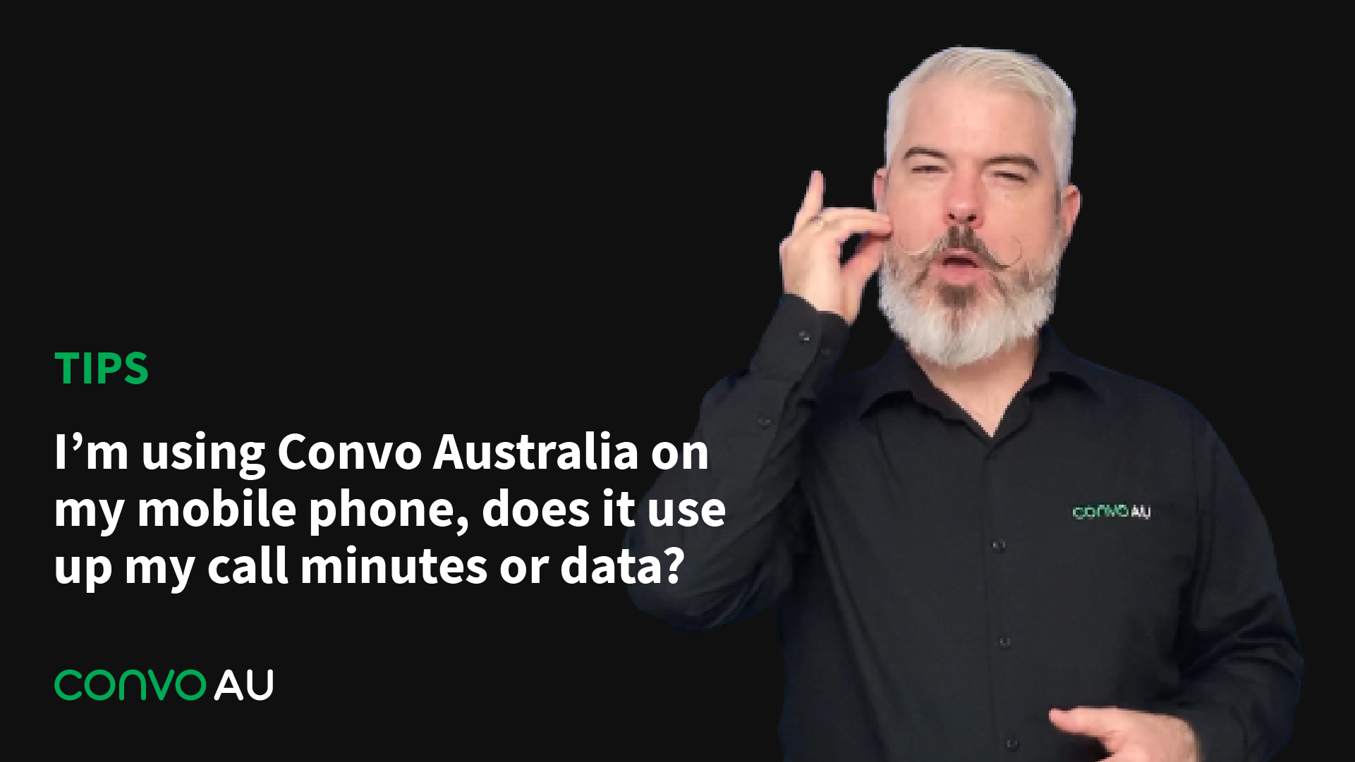 Tips: I'm using Convo Australia on my mobile phone, does it use up my minutes or data?